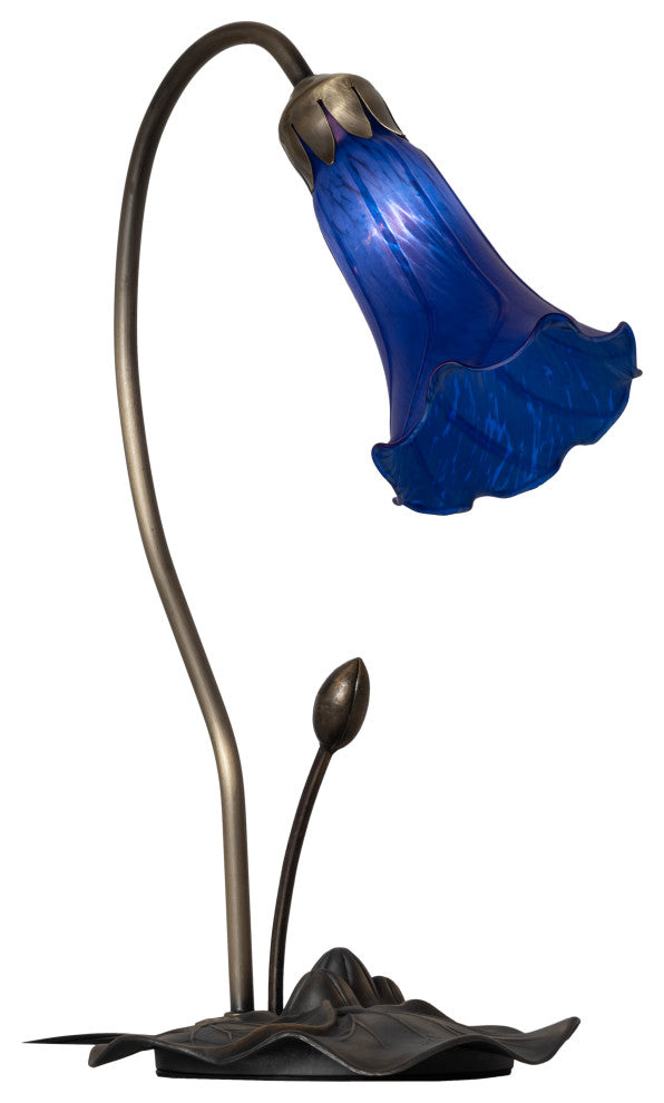 Meyda Lighting 13739 16" High Blue Pond Lily Accent Lamp