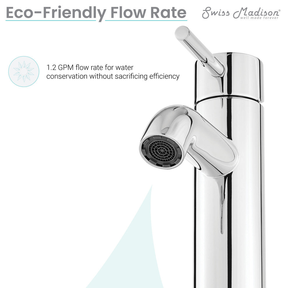 Ivy Single Hole Single Handle Bathroom Faucet, Chrome