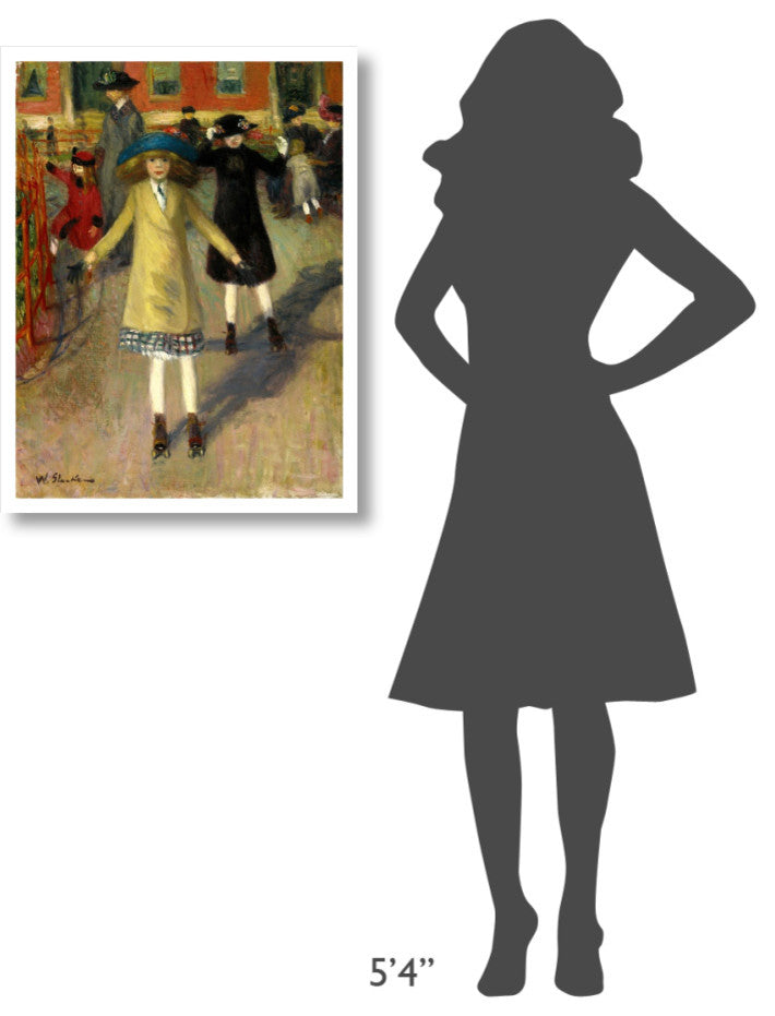 "Children Rollerskating, ca. 1912-14" Print by William Glackens, 25"x32"