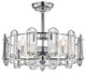 WAREHOUSE OF TIFFANY'S CFL-8436CH Chrome 26-inch 3 Blade Chandelier