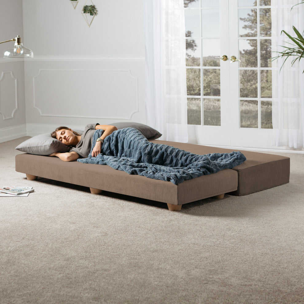 Alon Daybed Queen Size Convertible Sleeper, Coffee