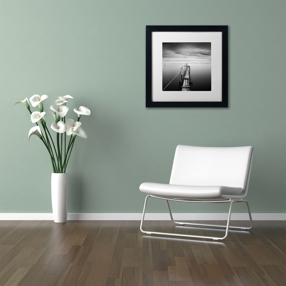 "Direction" Matted Framed Canvas Art by Moises Levy