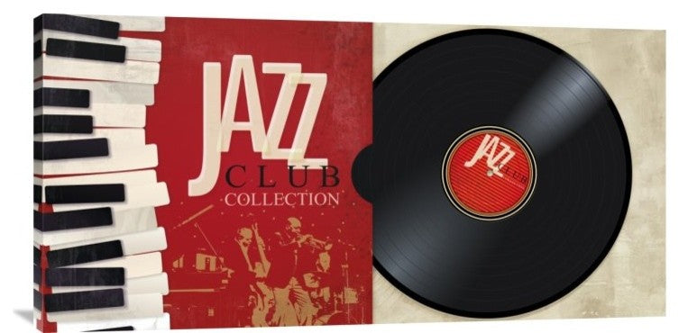 "Jazz Club Collection" Stretched Canvas Giclee by Steven Hill, 36x18"