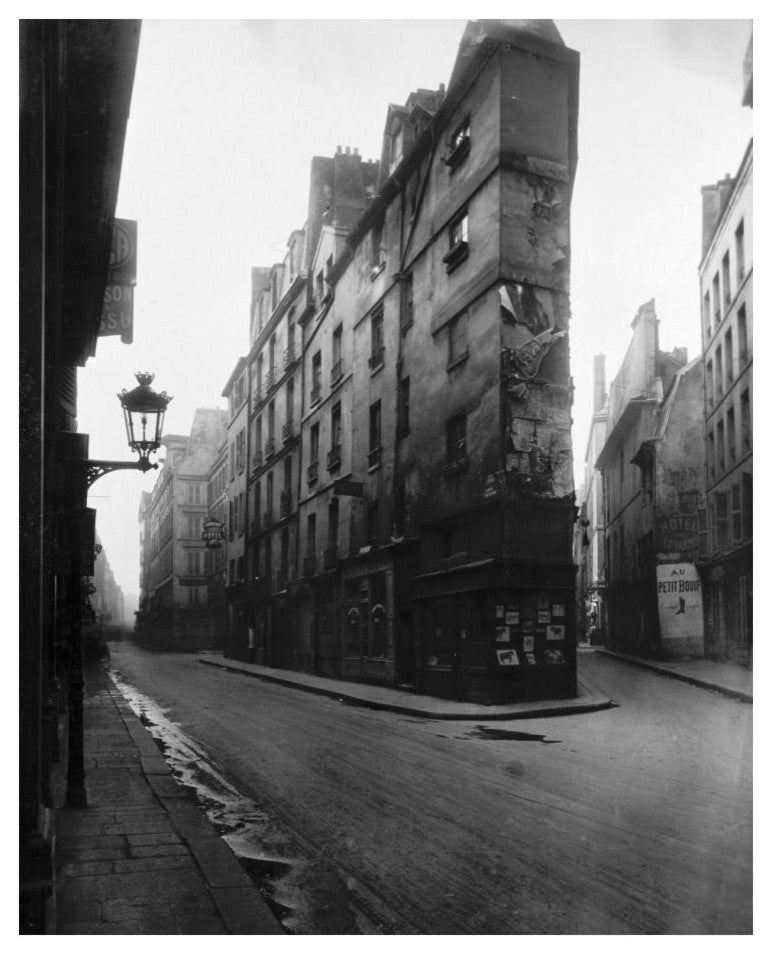 "Paris, Vieille Cour, 22 rue Quincampoix, Old Courtyard" Paper Art, 20"x24"