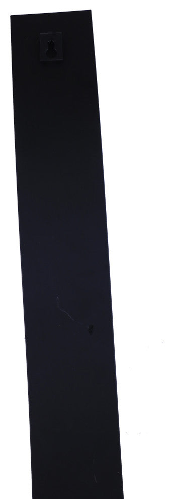 2x15" Set of 2 Sleek Candle Wall Sconce Holder With Glass Black Metal