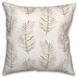 White Fern Pattern 18x18 Indoor/Outdoor Pillow