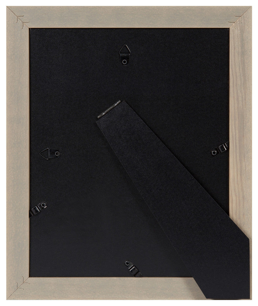 Kieva Solid Wood Picture Frame Set, Black 4x6, Disturessed Gray, 8x10