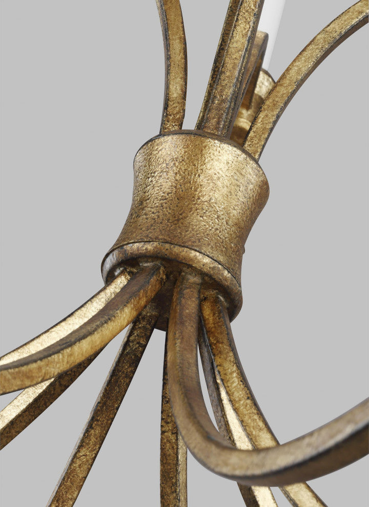Westerly Large Chandelier, Antique Gild