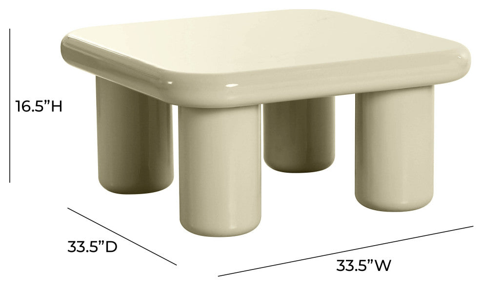 Memphis Coffee Table, Cream