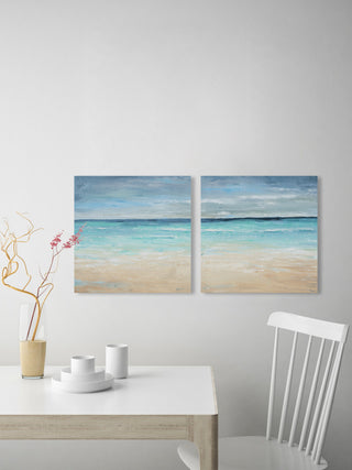 Blue Coast Diptych, 64"x32"