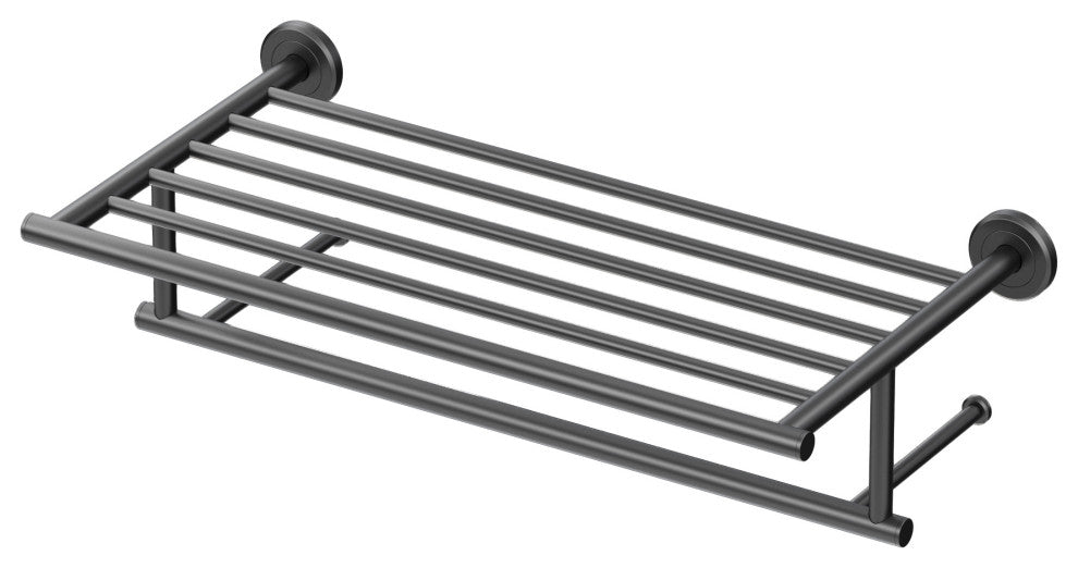 Latitude II Minimalist Towel Rack, Matte Black, 18"