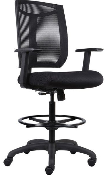 Contemporary Swiveling Office Chair, Padded Polyester Seat With Breathable Back