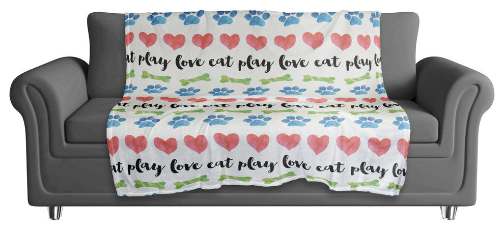 Eat Play Love 50x60 Coral Fleece Blanket