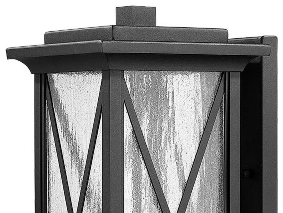 1 Light Cross Design Outdoor Wall lantern in Black