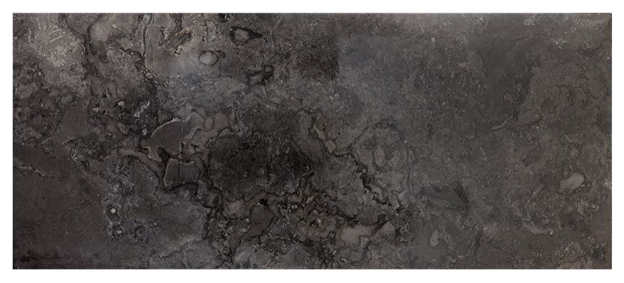 Stamos Desk, Black, Light Gray Marble/Charcoal Gray