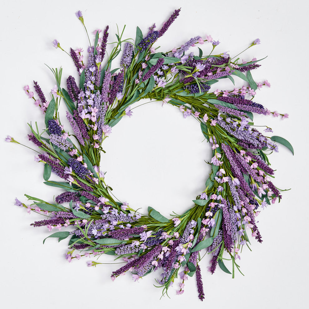 22" Lavender Artificial Floral Wreath