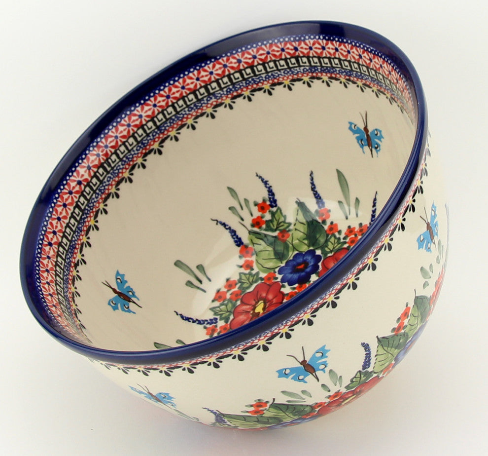 Polish Pottery 5-Quart Mixing Bowl "“ Handmade Stoneware by Zaklady Boleslawiec