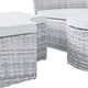 Daybed Sofa Bed, Sunbrella, Gray White, Rattan, Wicker, Outdoor Patio