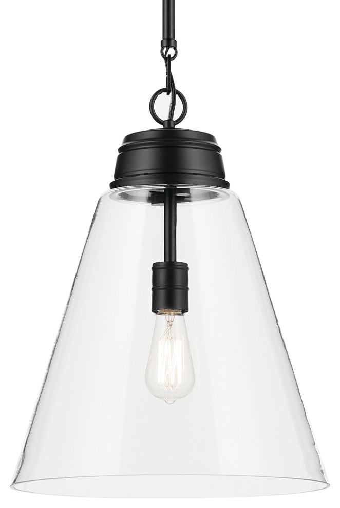 19.75" 1-Light Large Pendant With Clear Glass