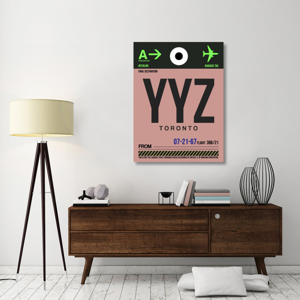 "YYZ Toronto Luggage Tag 2" Fine Art Print