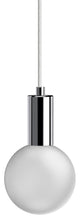 Globe Small 3" Frosted Acrylic Single Pendant - Polished Chrome Socket