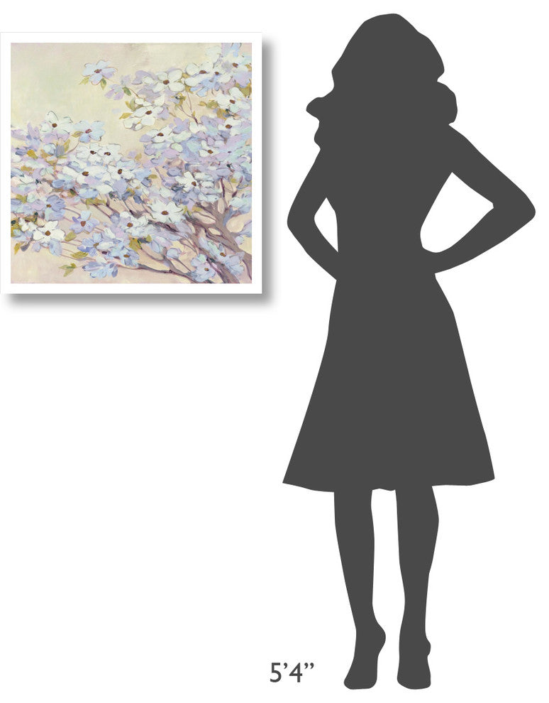 "Spring Dogwood I" Digital Paper Print by Julia Purinton, 26"x26"