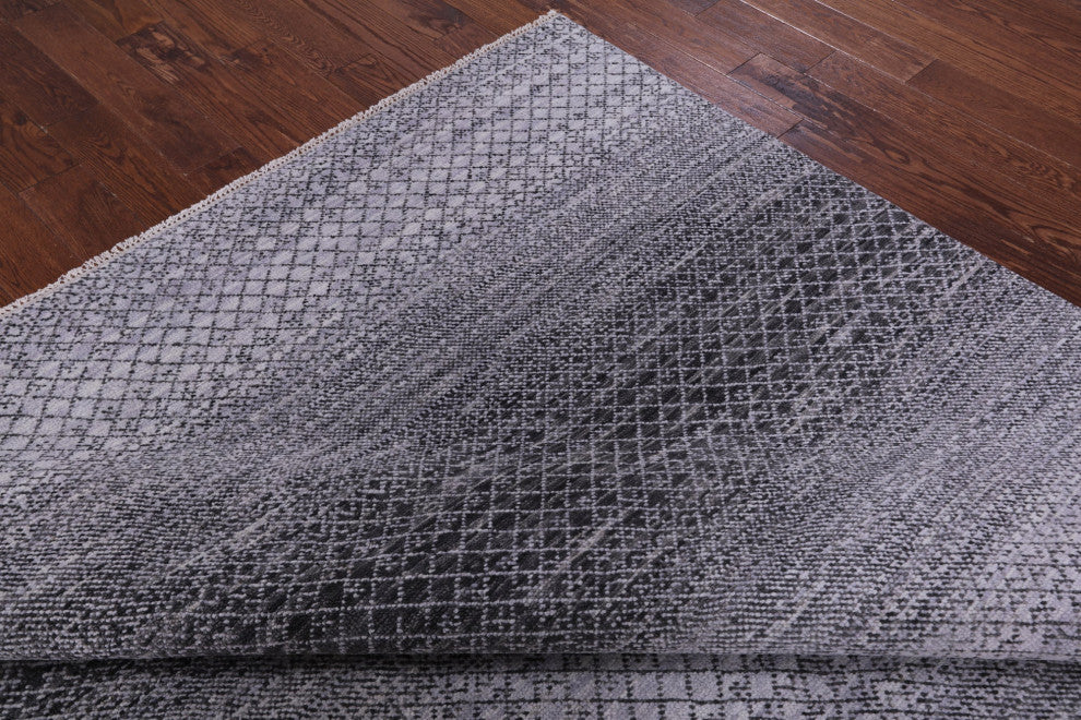 8' 1" X 10' 0" Savannah Grass Handmade Wool Rug - Q13406