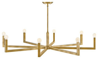 Hinkley Ezra Large Single Tier Chandelier, Heritage Brass