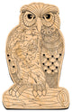 Owl Coloring  Decor Diy Artsy Birch Wood