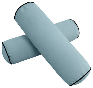 STYLE V6 TwinXL Velvet ContrastPipe Indoor Daybed Bolster Pillow|CoverOnly|AD355