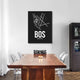"BOS Boston Airport Black" Fine Art Print