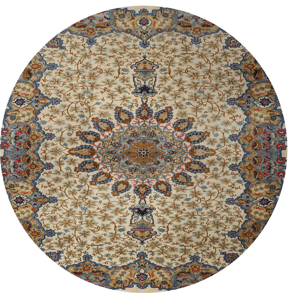 Ahgly Company Indoor Round Traditional Area Rugs, 4' Round