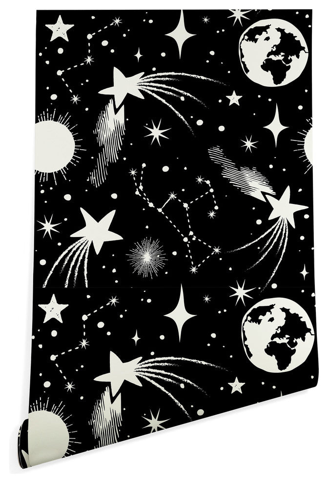 Deny Designs Heather Dutton Solar System Wallpaper, Black, 2'x8'