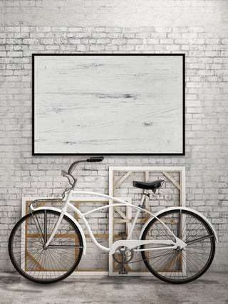 "Light Snow" Floater Framed Painting Print on Canvas