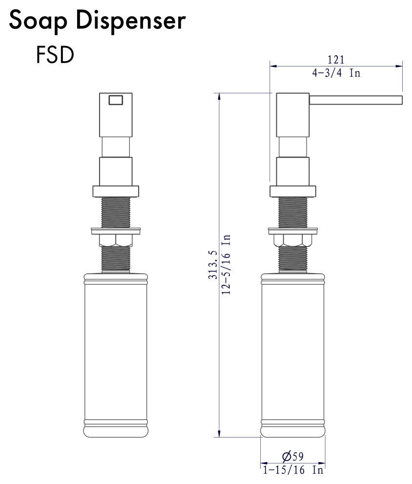 ZLINE Soap Dispenser, Polished Gold, FSD-PG