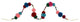 4.5' Multi-Color Bohemian Christmas Pom Pom Beaded Garland