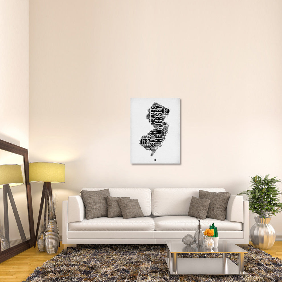 "New Jersey Word Cloud 2" Fine Art Print