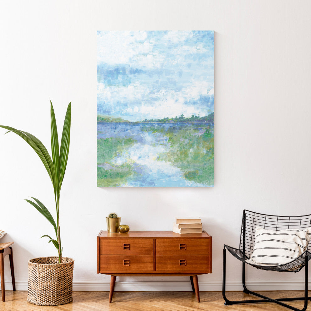 Blue Landscape with Marsh 30x40 Canvas Wall Art
