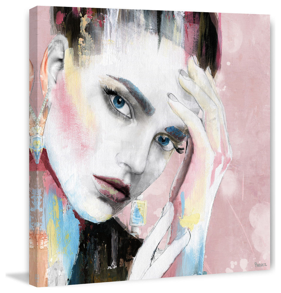 "Doubtful Pose II" Painting Print on Wrapped Canvas, 32"x32"