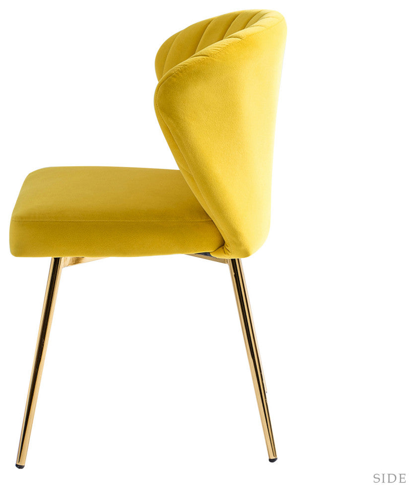 Milia Dining Chair Set of 4, Yellow