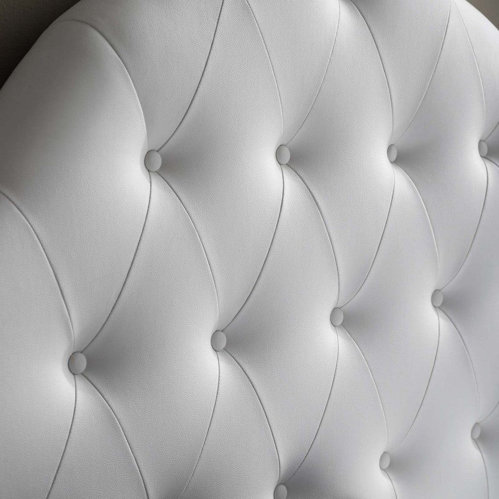 Sovereign King Vinyl Headboard, White