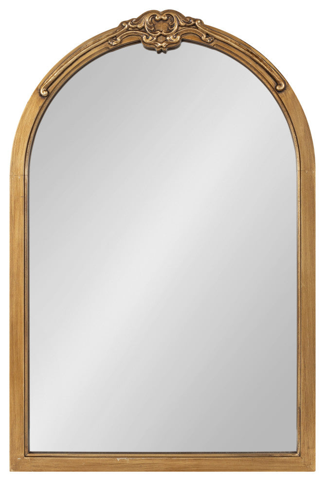 Astrid Traditional Arch Mirror, Gold 20"x30"