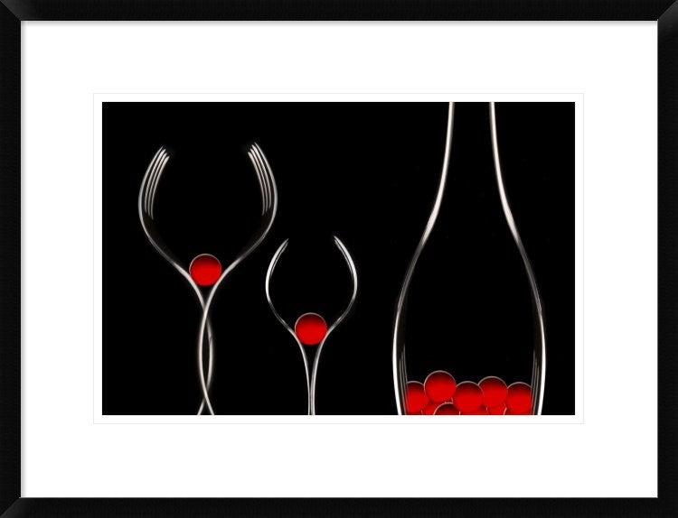 "F O R K" Framed Digital Print by Doris Reindl, 26"x20"