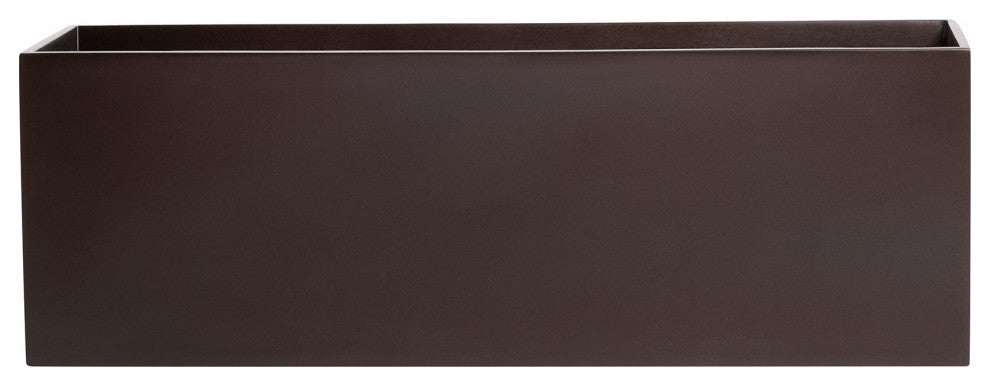 Belmont Rectangle Planter Box, Brown, 36"x16"x16