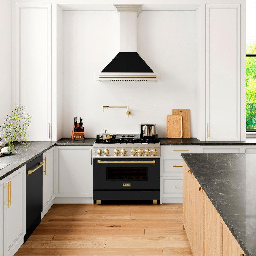 ZLINE 36 in. Autograph Edition Stainless Steel Range Hood, KB4STZ-BLM36-G