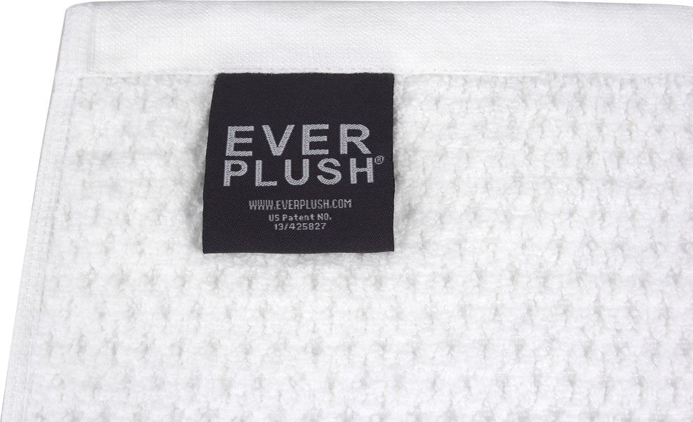 Everplush Diamond Jacquard Bath Towel Set 6 Piece, White
