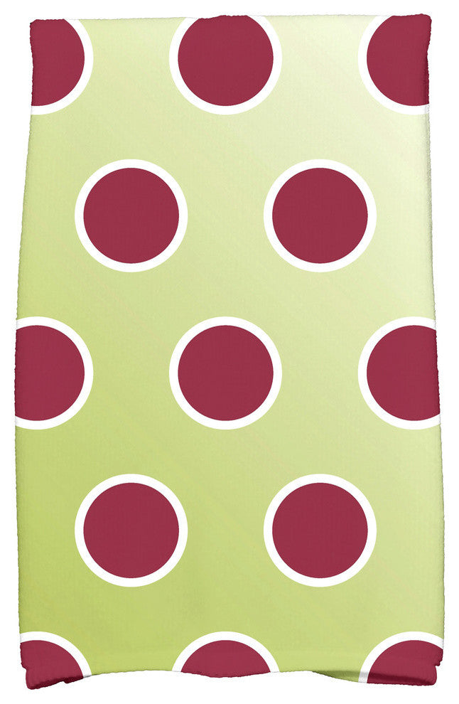 Holiday Bubbly Holiday Geometric Print Kitchen Towel, Light Green