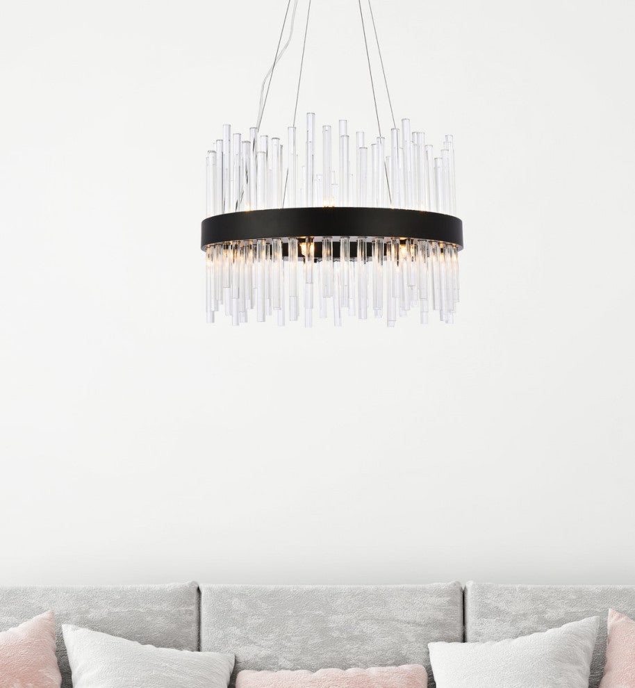 Modern Black 14-Light Pendant