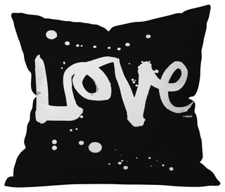 Kal Barteski Love Black Throw Pillow