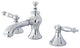 Kingston Brass Widespread Bathroom Faucet With Brass Pop-Up, Polished Chrome